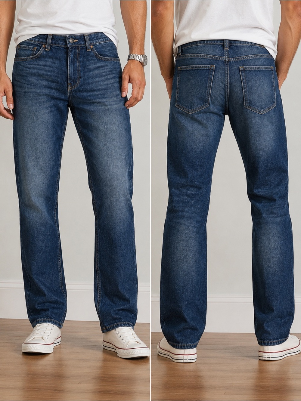 Paper Denim & Cloth Men's Medium Blue Straight Jeans